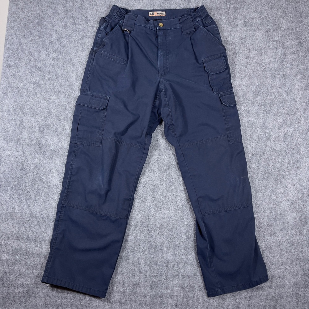 5.11 Tactical Cargo Pants Mens 32 Navy Blue Ripstop Utility Workwear